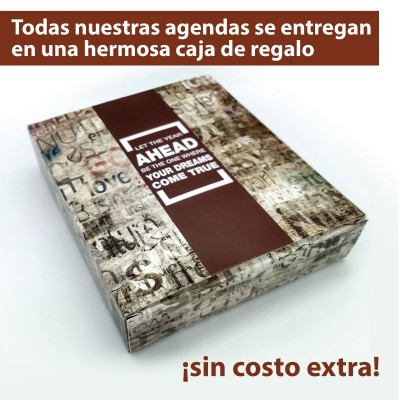 Agenda tapa dura mod. 6516 "La Orana María" en caja para regalo: caja