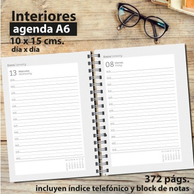 Agenda tapa dura mod. 6522 "Chagall dreams" en caja para regalo: interiores