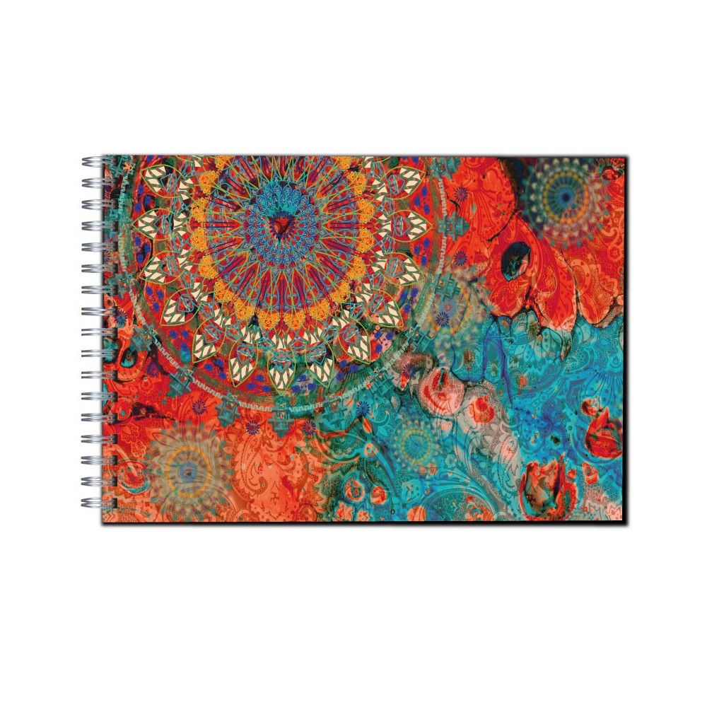 Cuaderno horizontal tapa dura de dibujo modelo 7808 "Mandala power"