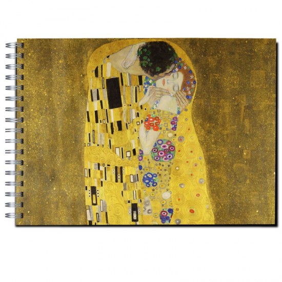 Cuaderno A4 tapa dura de dibujo modelo 7801 "The Kiss by Klimt"