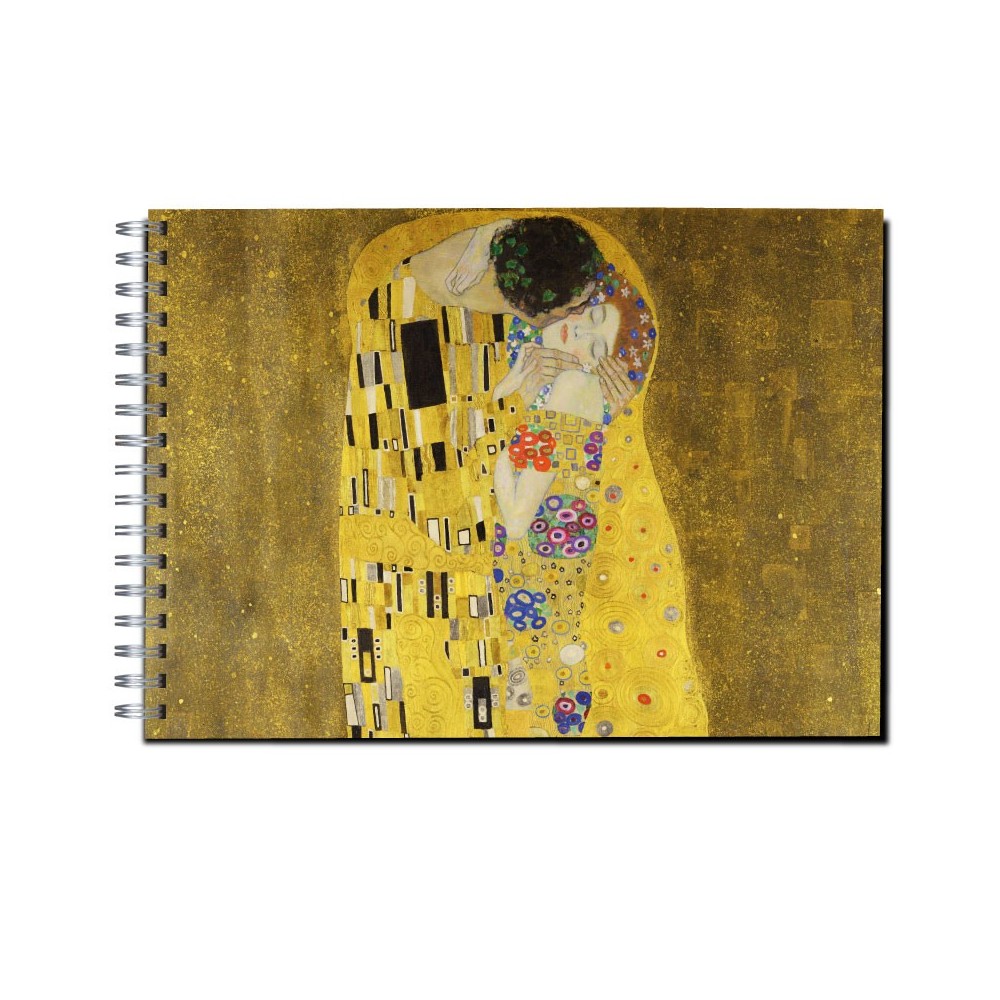 Cuaderno A4 tapa dura de dibujo modelo 7801 "The Kiss by Klimt"