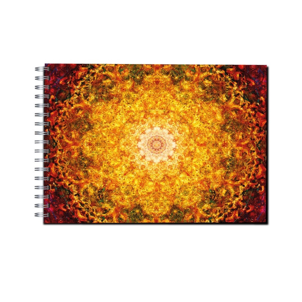 Cuaderno horizontal tapa dura de dibujo modelo 7812 "Golden Mandala"