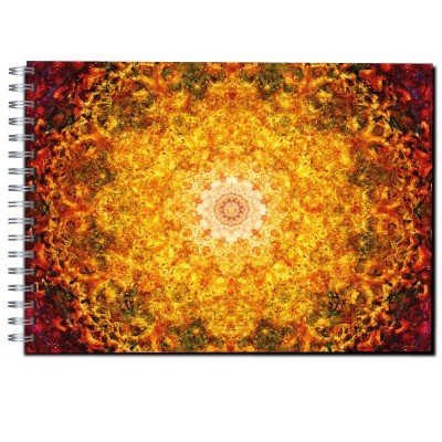 Cuaderno horizontal tapa dura de dibujo modelo 7812 "Golden Mandala"