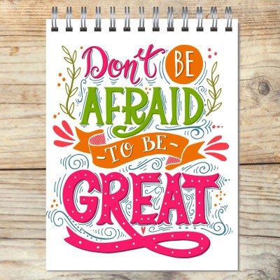 Libreta anillada Modelo 6004 "Don´t be afraid": tapa