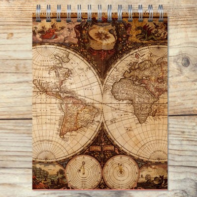 Libreta anillada Modelo 6007 "Old map 2": tapa