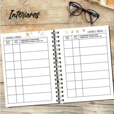 Agenda Pediátrica tapa dura mod. 9006 en caja para regalo