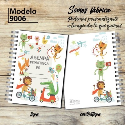 Agenda Pediátrica tapa dura mod. 9006 en caja para regalo