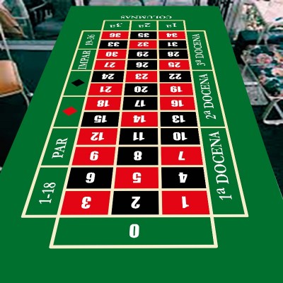 Lona paño ruleta 150 x 75 cms. personalizable