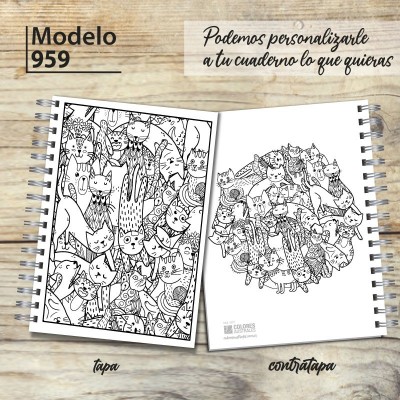 Cuaderno tapa dura Modelo 0959 "Cats"