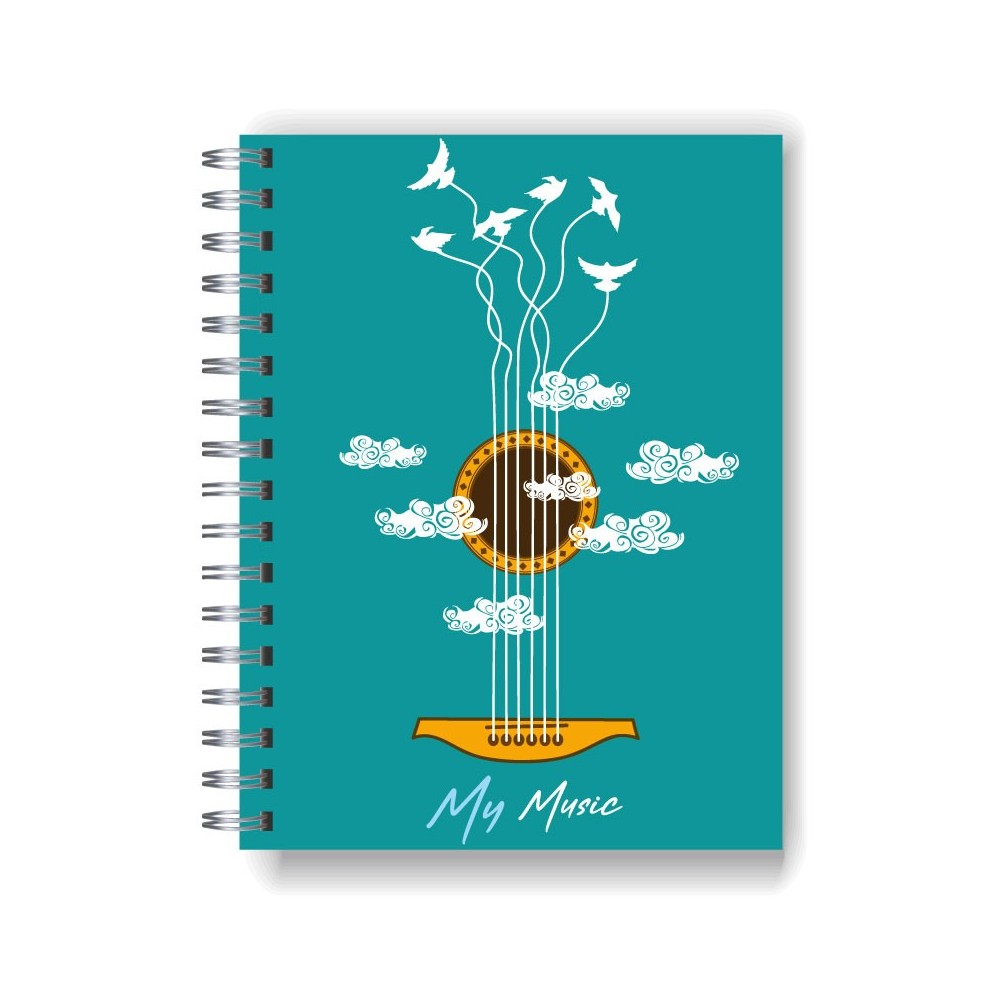 Cuaderno A4 tapa dura pentagramado 7102