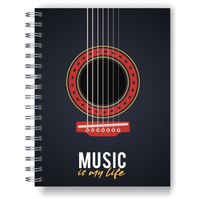 Cuaderno tapa dura Modelo 0954 "Black guitar"