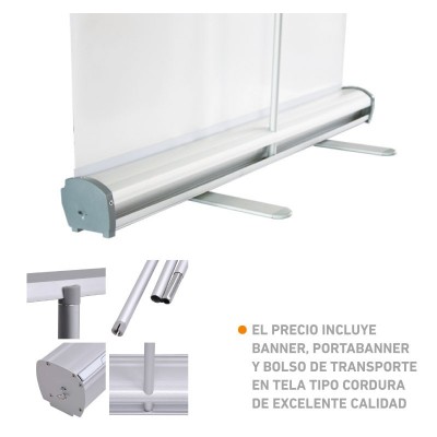 Banner roll up 100 x 200 cms. partes