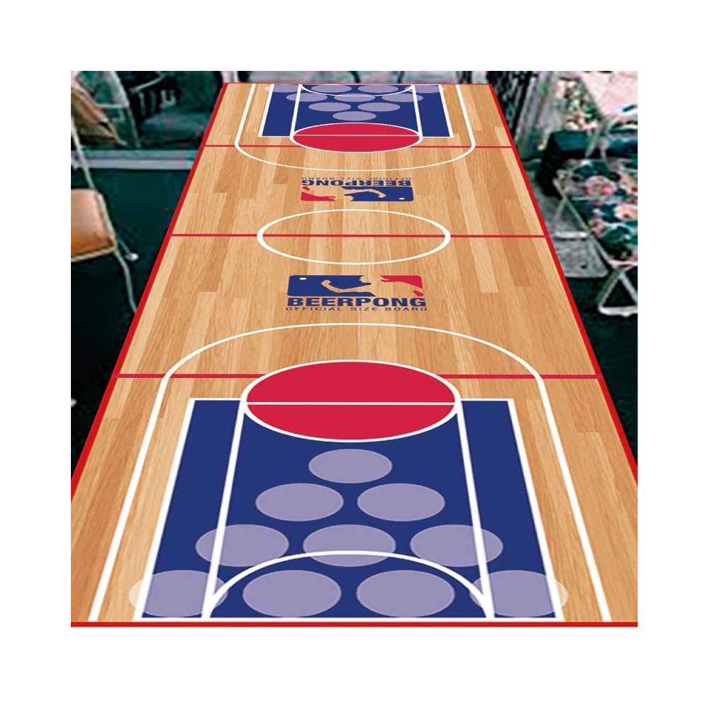 Lona Medida Oficial Juego Beerpong Básquet 244 X 61 Cms. Personalizable