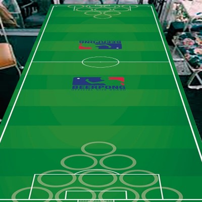 Lona Medida Oficial Juego Beerpong Fútbol 244 X 61 Cms. Personalizable