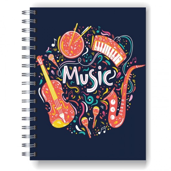 Cuaderno A4 tapa dura pentagramado 7100 "Music 4"