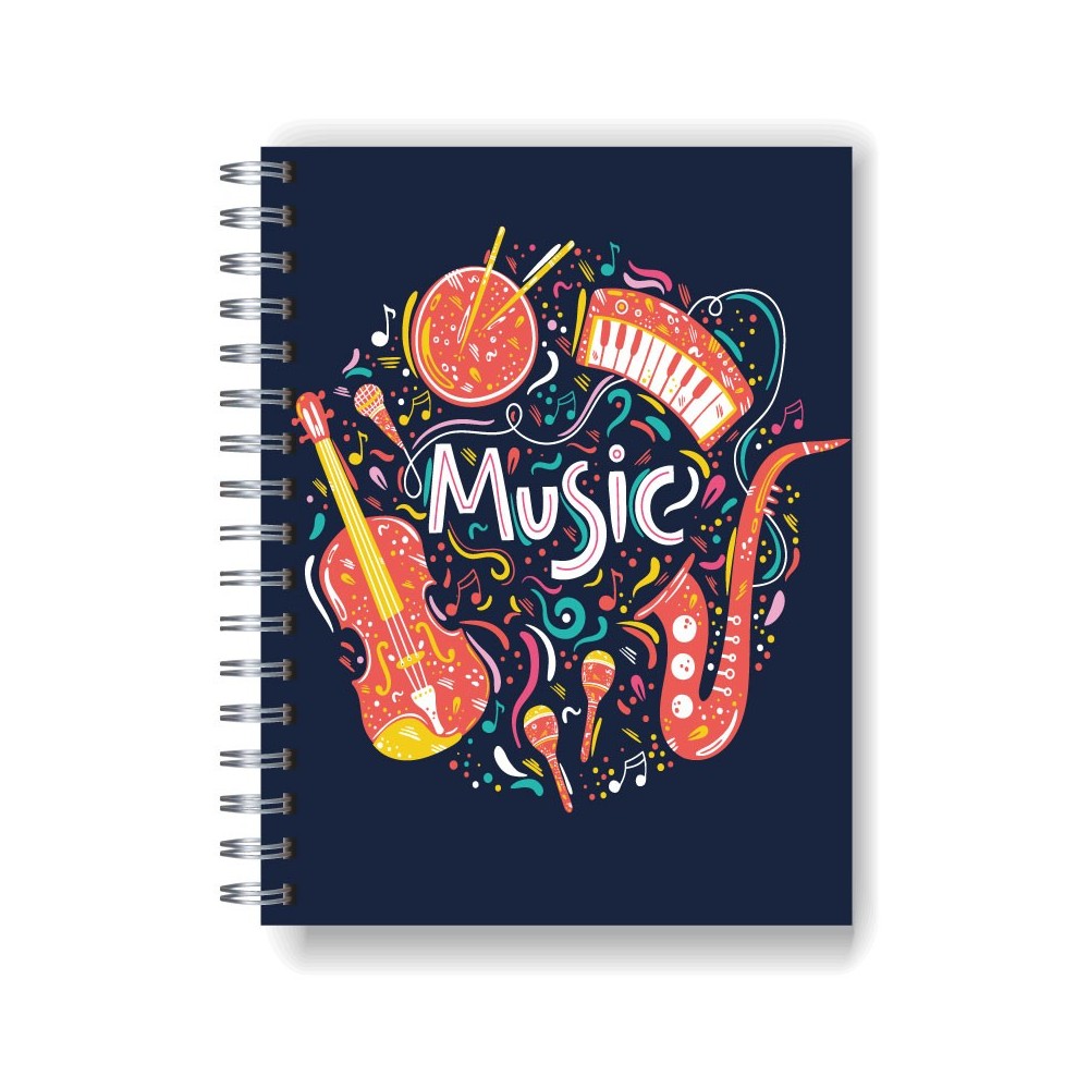 Cuaderno A4 tapa dura pentagramado 7100 "Music 4"