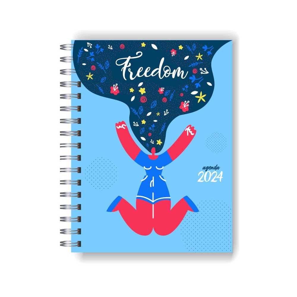 Agenda 2024 tapa dura mod. 5034 "Freedom" en caja para regalo