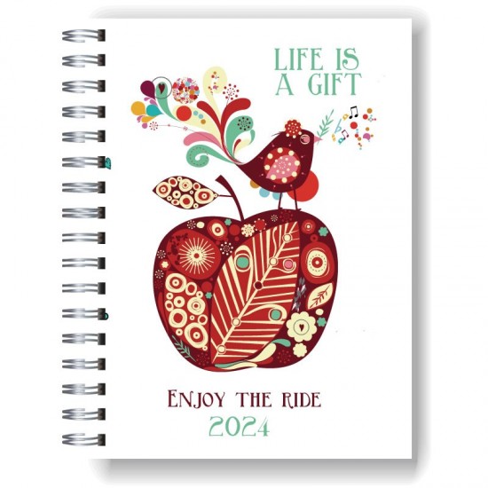 Agenda 2024 tapa dura mod. 5061 "Enjoy the ride" en caja para regalo