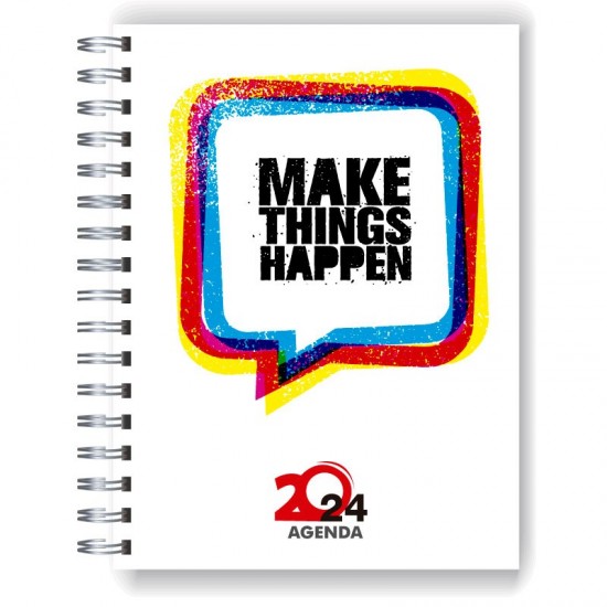 Agenda 2024 tapa dura mod. 5087 "Make things happen" en caja para regalo