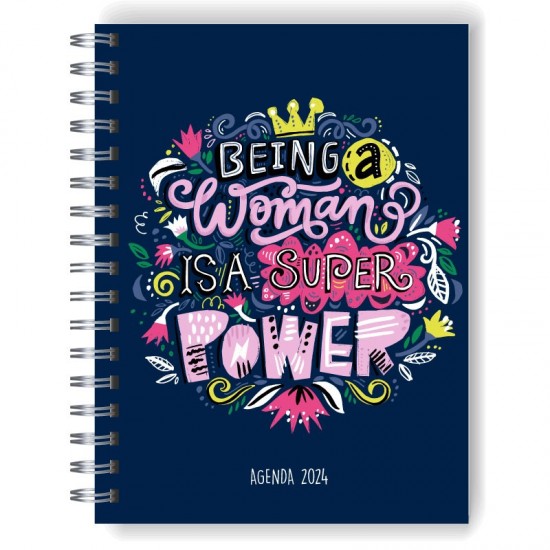 Agenda 2024 tapa dura mod. 5095 "Being a woman" en caja para regalo