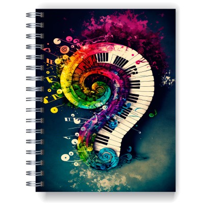 Cuaderno A4 tapa dura pentagramado 7097