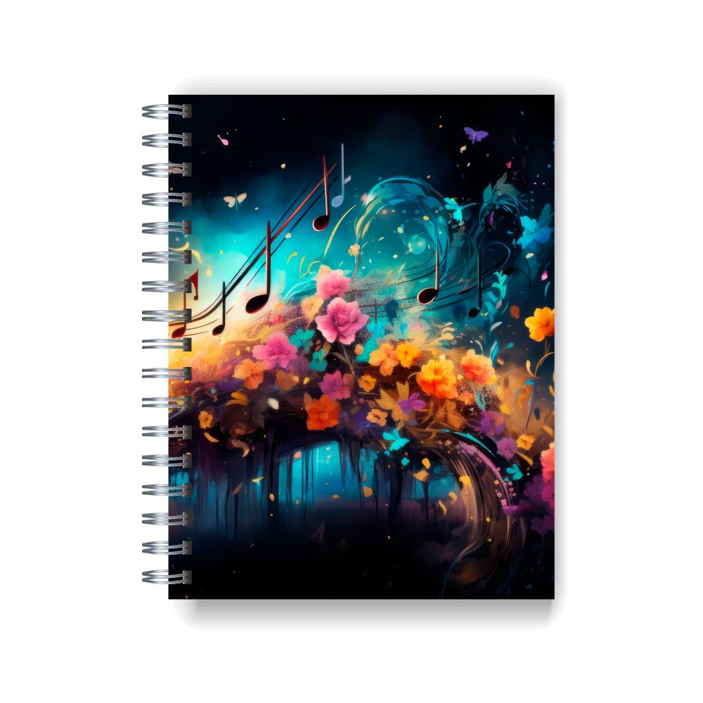 Cuaderno A4 tapa dura pentagramado 7090