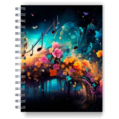 Cuaderno A4 tapa dura pentagramado 7090
