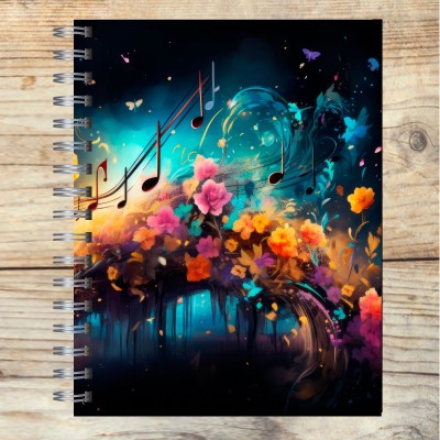 Cuaderno A4 tapa dura pentagramado 7090