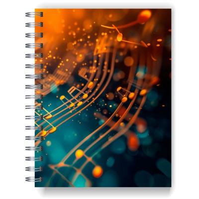 Cuaderno A4 tapa dura pentagramado 7091