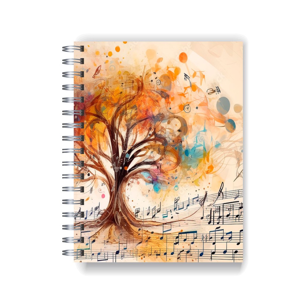 Cuaderno A4 tapa dura pentagramado 7092