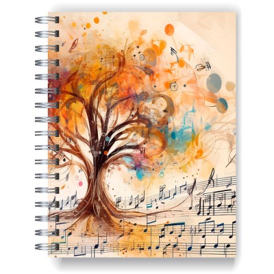 Cuaderno A4 tapa dura pentagramado 7092