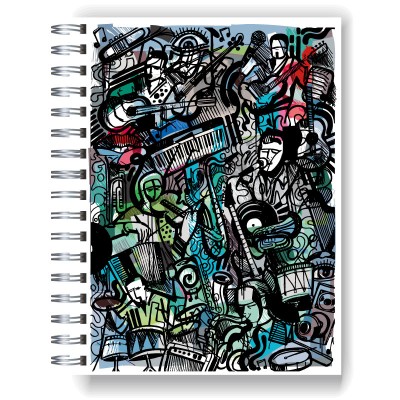 Cuaderno A4 tapa dura pentagramado 7089