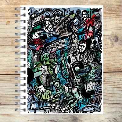 Cuaderno A4 tapa dura pentagramado 7089