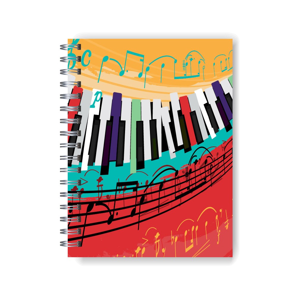 Cuaderno A4 tapa dura pentagramado 7088