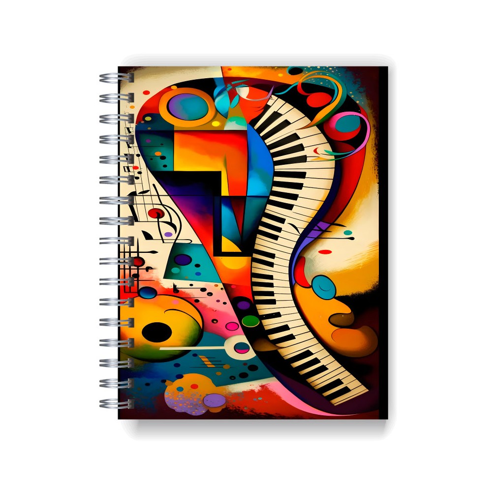 Cuaderno A4 tapa dura pentagramado 7083