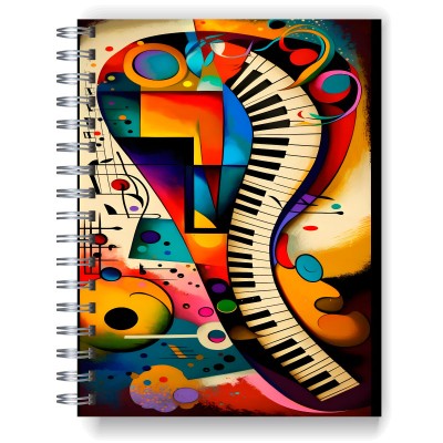 Cuaderno A4 tapa dura pentagramado 7083