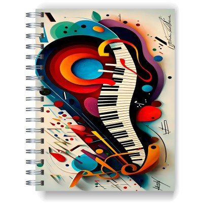 Cuaderno A4 tapa dura pentagramado 7085