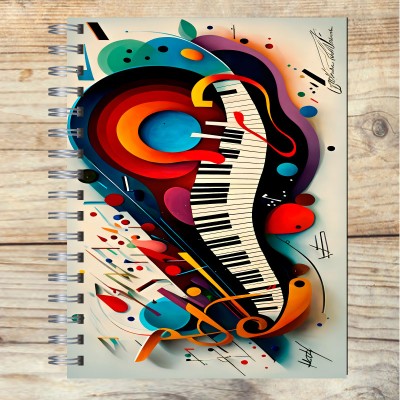 Cuaderno A4 tapa dura pentagramado 7085