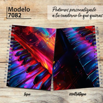 Cuaderno A4 tapa dura pentagramado 7082