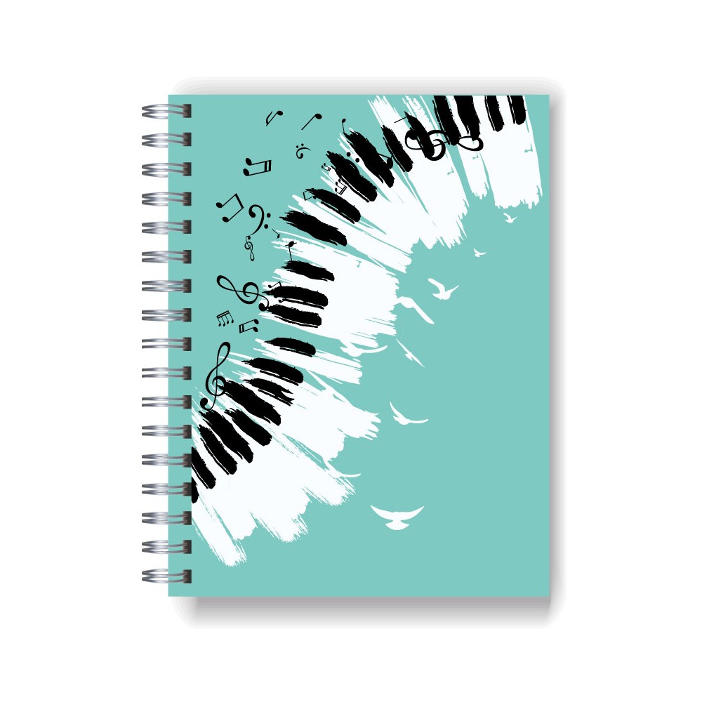 Cuaderno A4 tapa dura pentagramado 7076