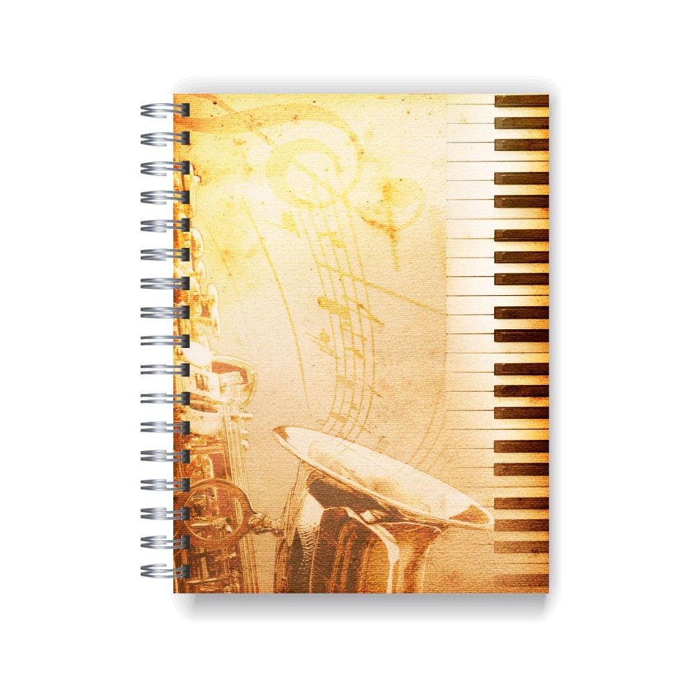 Cuaderno A4 tapa dura pentagramado 7074