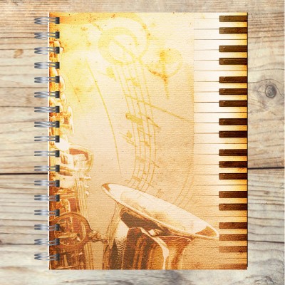 Cuaderno A4 tapa dura pentagramado 7074