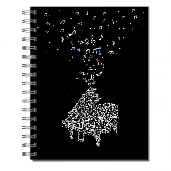 Cuaderno A4 tapa dura pentagramado 7072