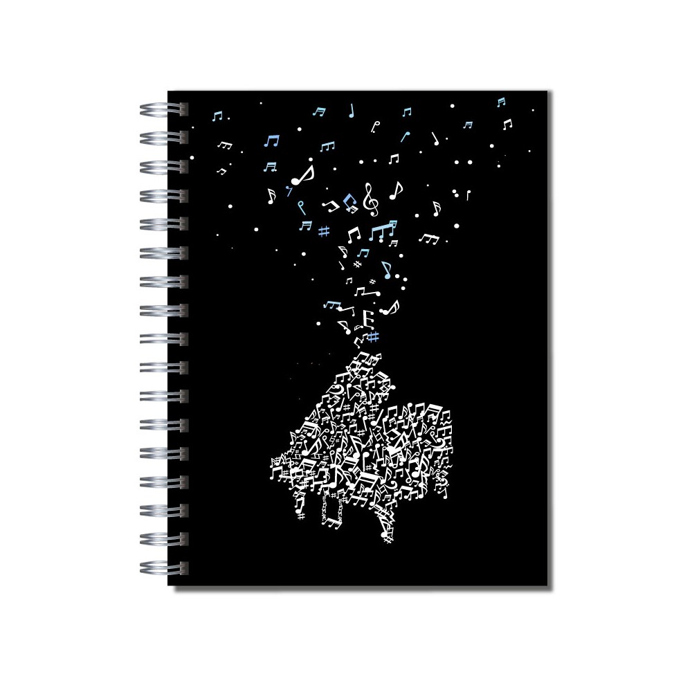 Cuaderno A4 tapa dura pentagramado 7072