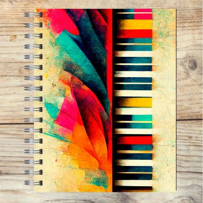Cuaderno A4 tapa dura pentagramado 7070