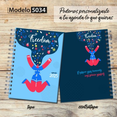 Agenda 2025 tapa dura mod. 5034 "Freedom" en caja para regalo