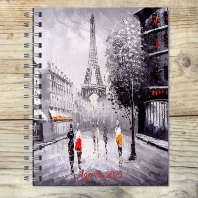 Agenda 2025 tapa dura mod. 5043 "Paris portrait"  en caja para regalo