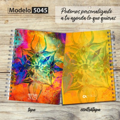 Agenda 2025 tapa dura mod. 5045 "Tercer ojo Chakra" en caja para regalo