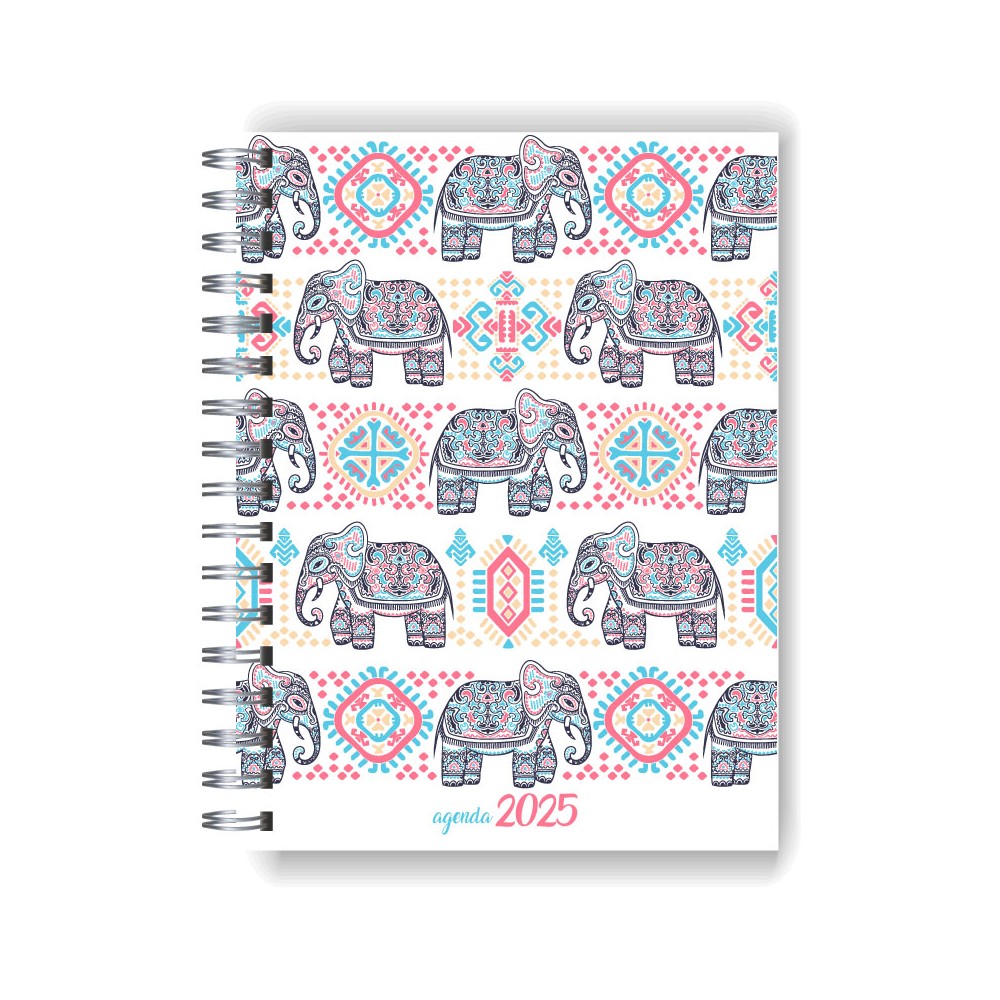 Agenda 2025 tapa dura mod. 5046 "Elephant mandala" en caja para regalo Agenda 2025 tapa dura mod. 5046 "Elephant mandala" en caja para regalo