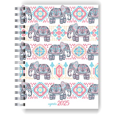 Agenda 2025 tapa dura mod. 5046 "Elephant mandala" en caja para regalo